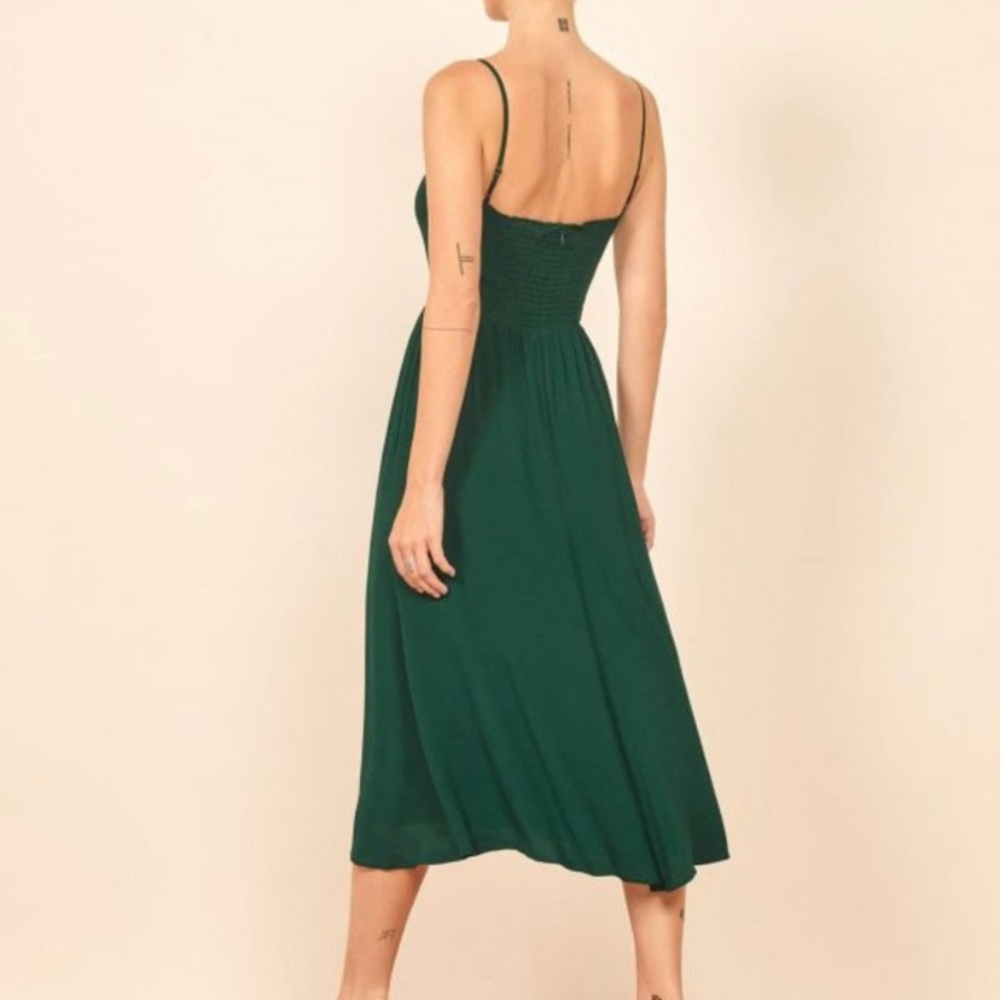 Reformation Rosehip Dress Emerald
